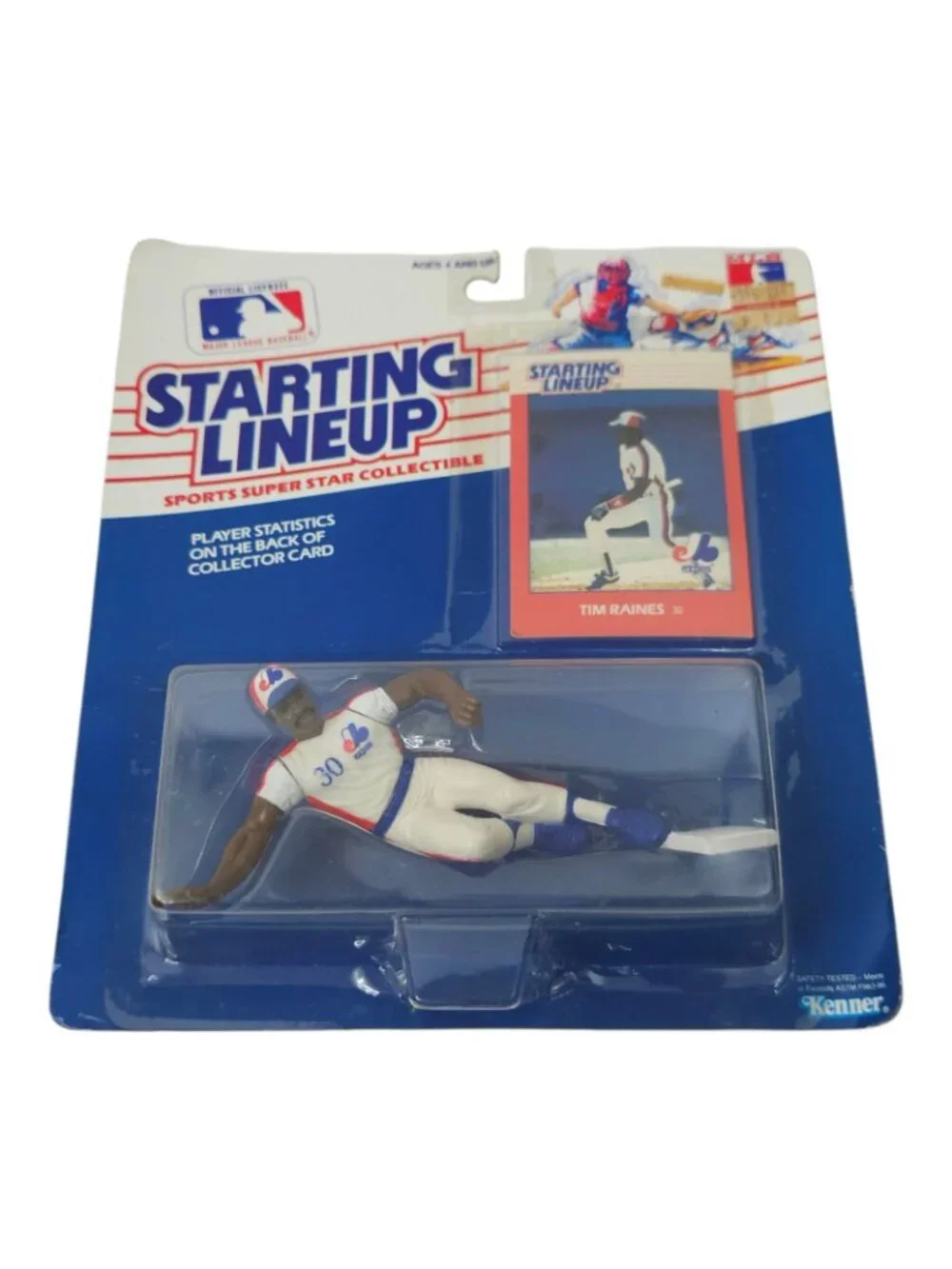 1988 Kenner Starting Lineup Tim Raines Montreal Expos MLB Card Action Figure NOC
